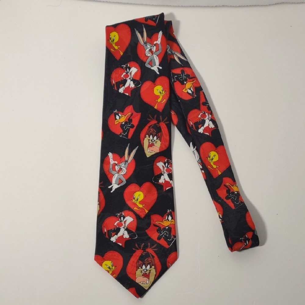 Warner Bros. Looney Tunes Character Tie - Black and Red